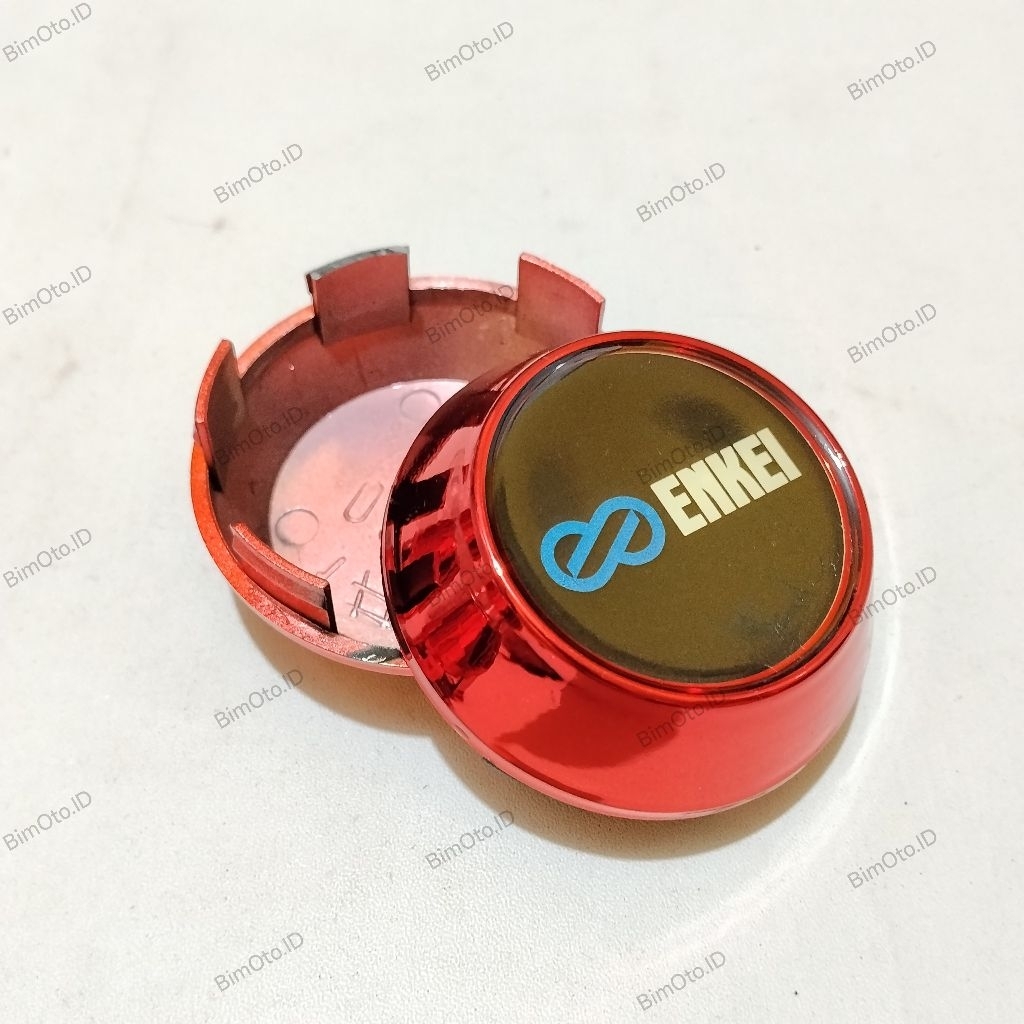 dop roda dop velg racing enkei merah kerucut variasi diameter 6.5cm