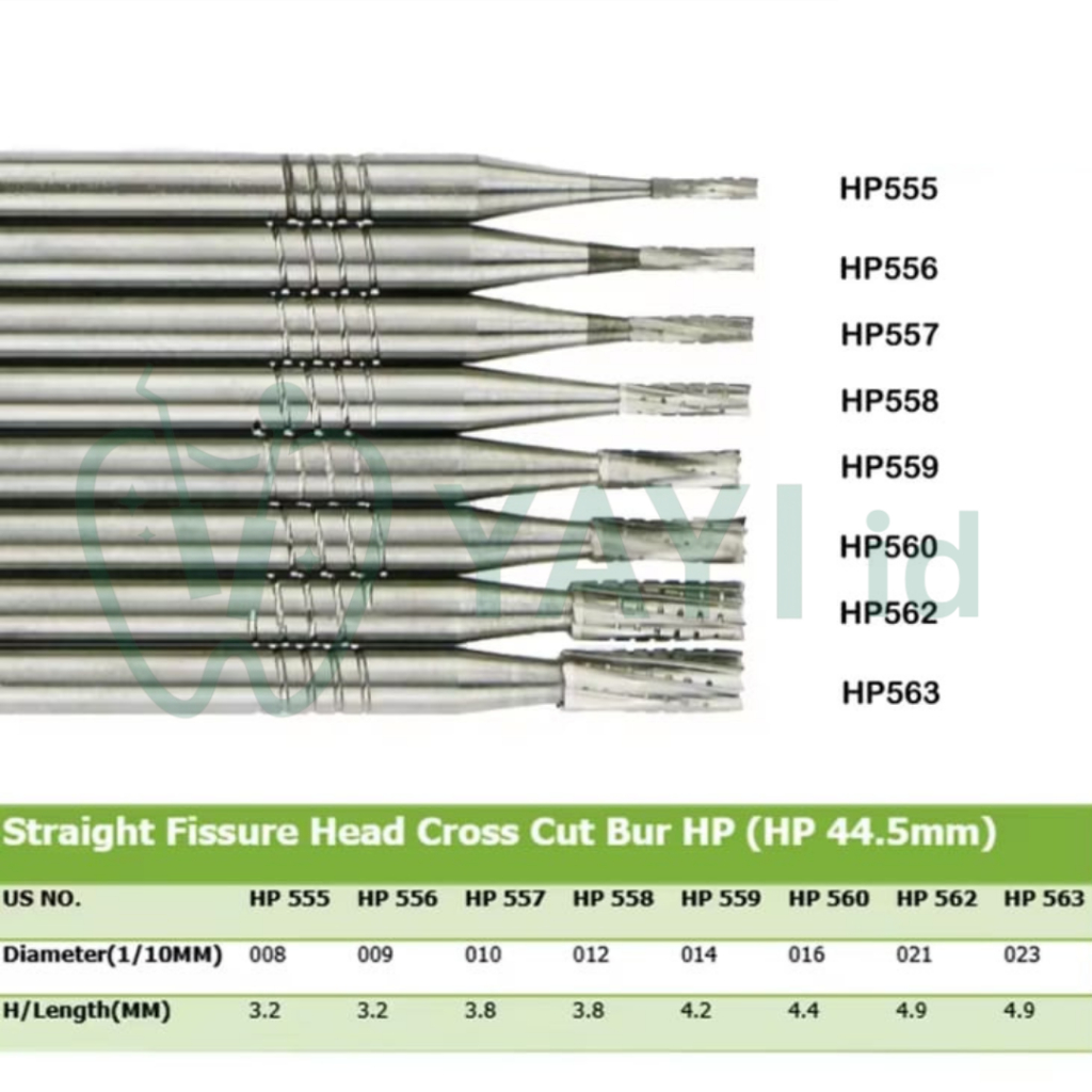 Bur Tulang Carbide Tungsten Fissure Fisur Dental Low Speed Seperti SS White