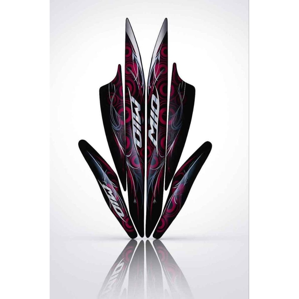 Striping stiker body motor Yamaha Mio Sporty Smile 2010 2011 stiker list bodi motor mio sporty tahun