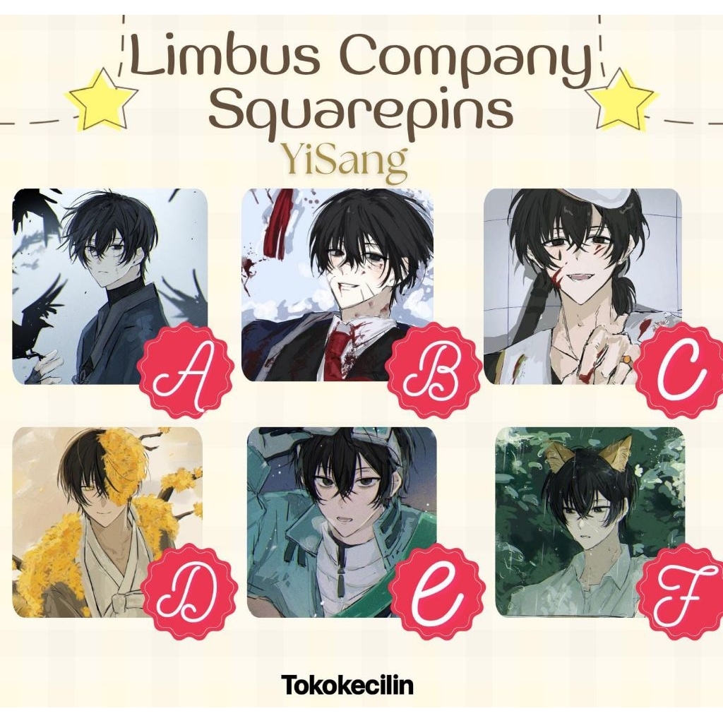 NEW Limbus company square doff badge ±5CM Yi Sang Limbus Company unofficial