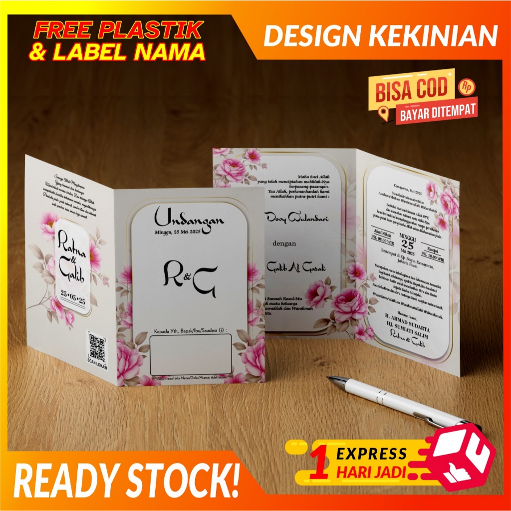 CETAK UNDANGAN EXPRESS SEHARI JADI ZULFA PRINTING