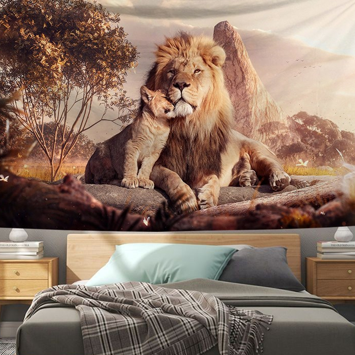 Latar Belakang Raja Singa Hitam Putih, Kain Gantung Dekorasi Kamar Pria Bergaya Instagram, Kain Gant