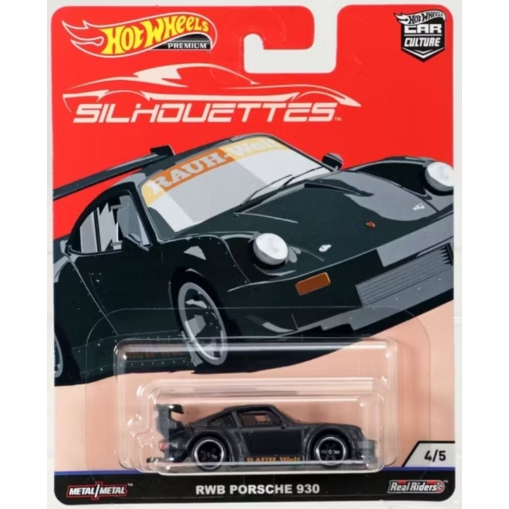 Hot Wheels Silhouettes RWB Porsche 930 black hitam silhouette real riders car culture diecast hotwhe