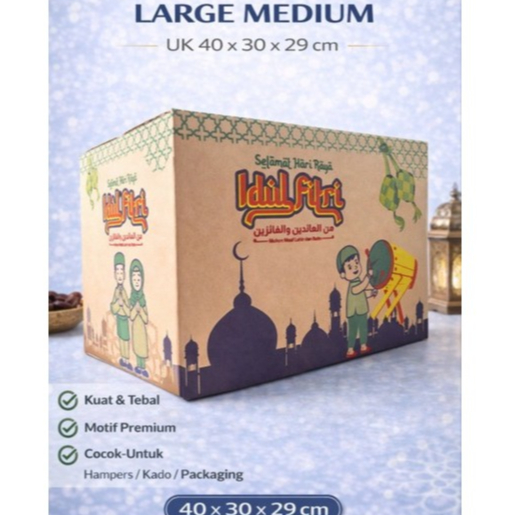 UK 40x30x30 - LARGE  COKLAT #Kardus Lebaran/Kardus Parcel/Kardus Idul Fitri