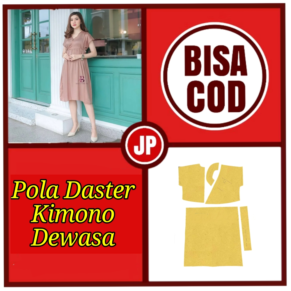 Pola Daster Kimono Wanita/Pola Daster Kimono/Pola Jahit/