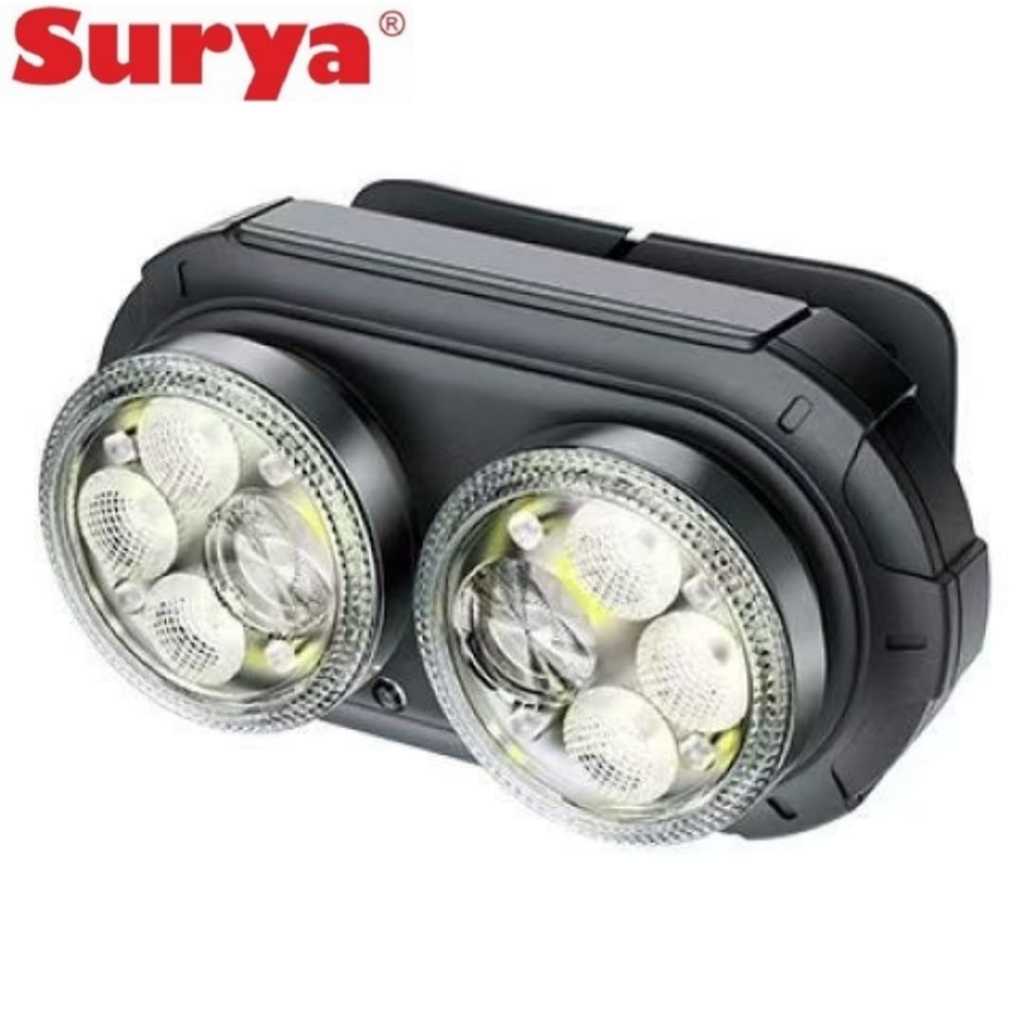 SURYA senter kepala led SYH L705ZS 35+35watt  2 cahaya putih dan kuning tahan hingga 50jam mode sens