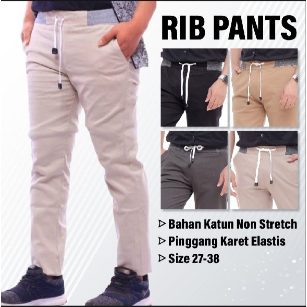 Celana Panjang Chinos Cowok Pria Dewasa RIB Pants Kolor