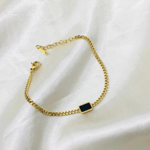 Gelang Wanita Titanium Rantai nuri daun kecil