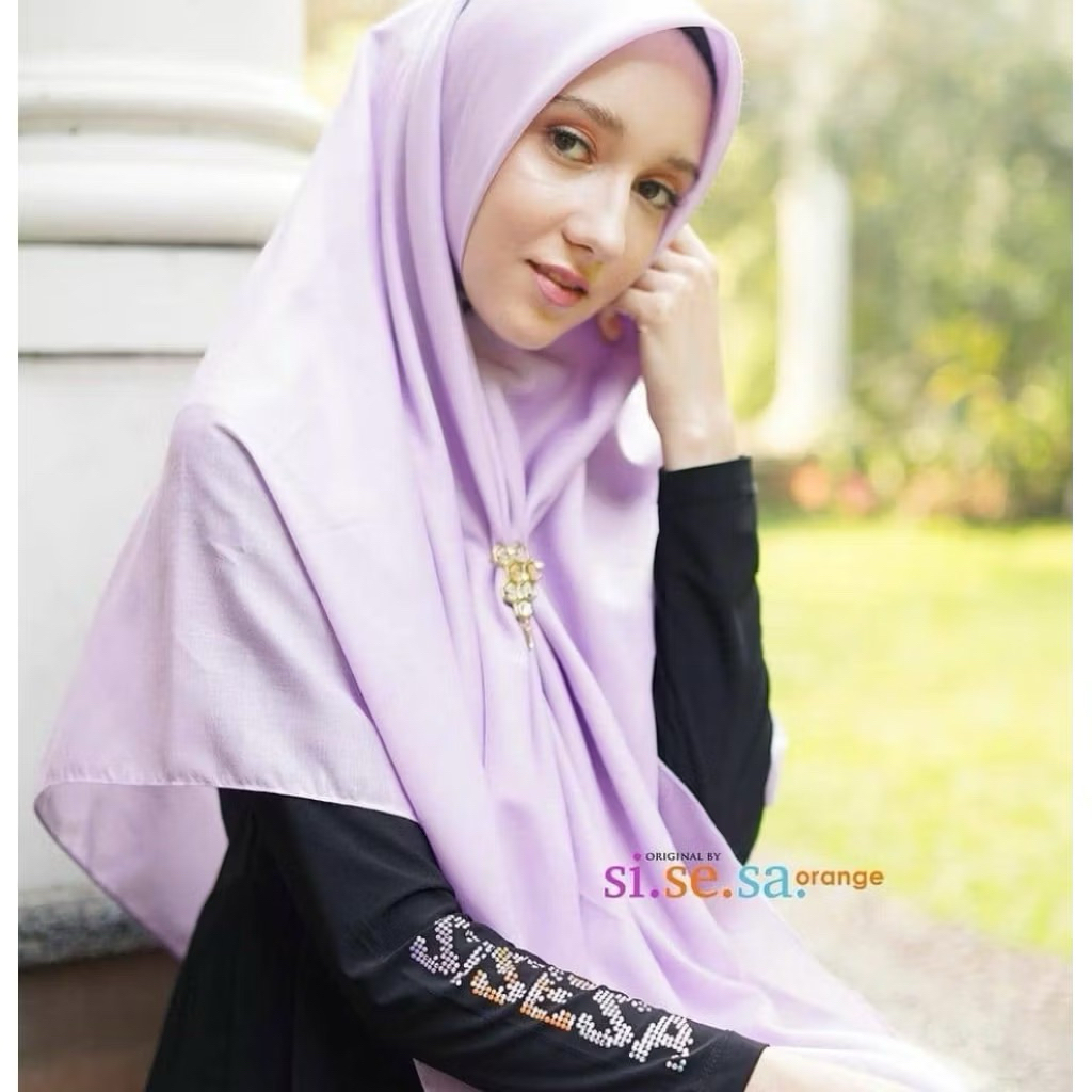 SISESA NEW ORIGINAL GUARANTEED - Scarf Swarovski LAVENDER BLOSSOM (Large)