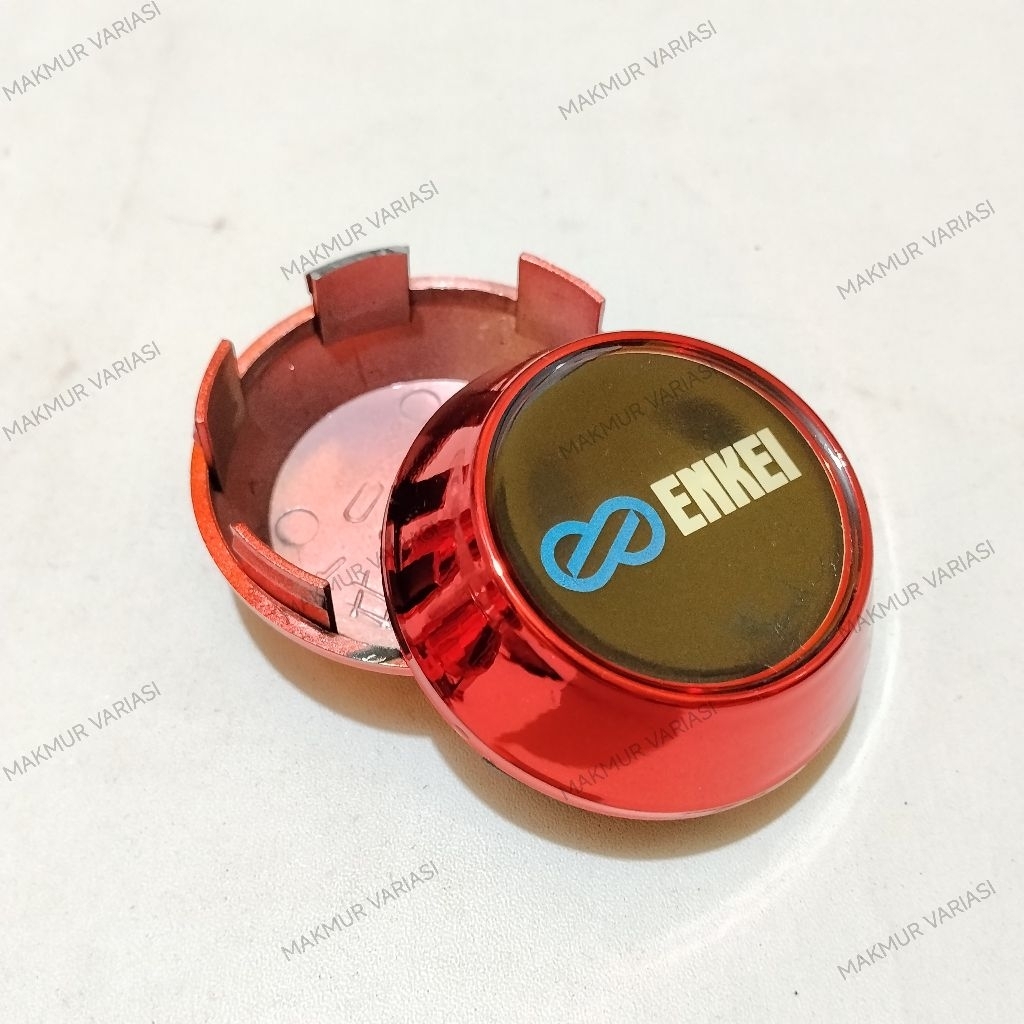 dop roda dop velg racing enkei merah kerucut variasi diameter 6.5cm