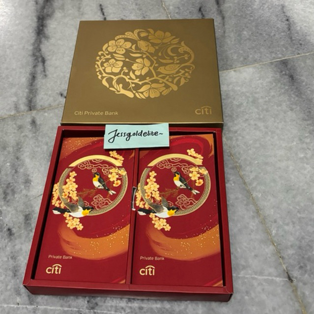 CITI PRIVATE Bank angpao 2026 1 box 38 pcs timbul 3D angpao angpau amplop merah red enveloped red pa