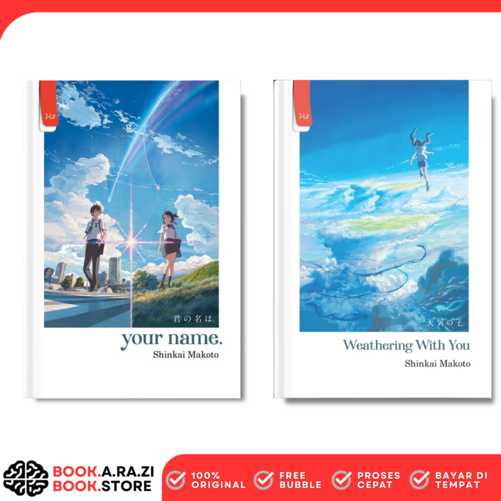 Makoto Shinkai Book Bundle | Your Name & Weathering With You karya Shinkai Makoto - Penerbit Haru