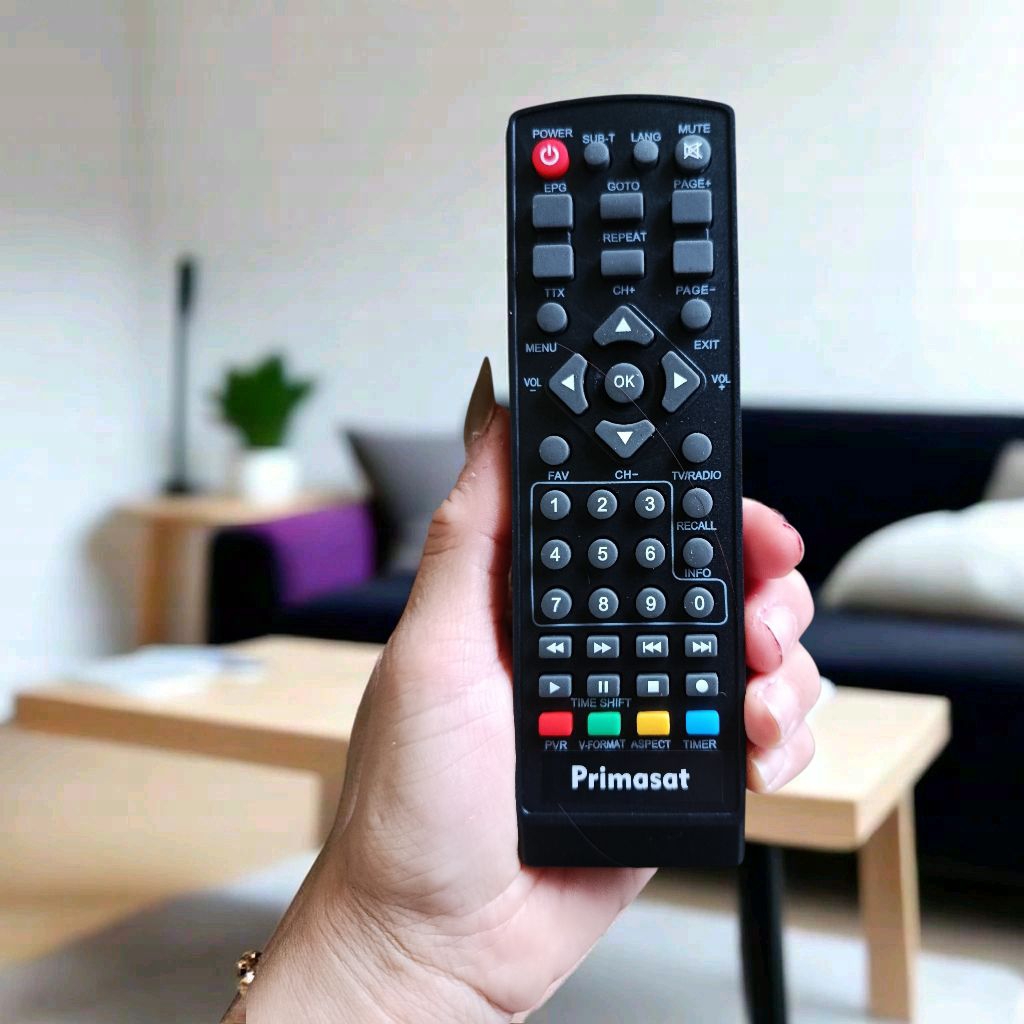 PRIMASAT Remot Remote Set Top Box STB DVB-T2 Pengganti Tanpa Setting PRIMASAT Galaxy PG-22 Terrestri