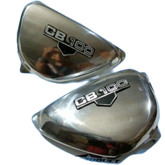 COPER TUTUP BOX AKI SAMPING CB 100 almunium poles 1 set kiri Kanan