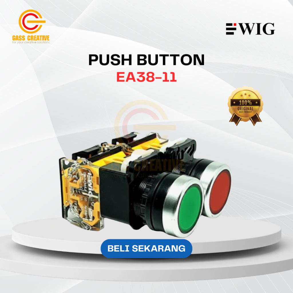 PUSH BUTTON EA38-11 EWIG RED GREEN 22mm 10A AC 660V