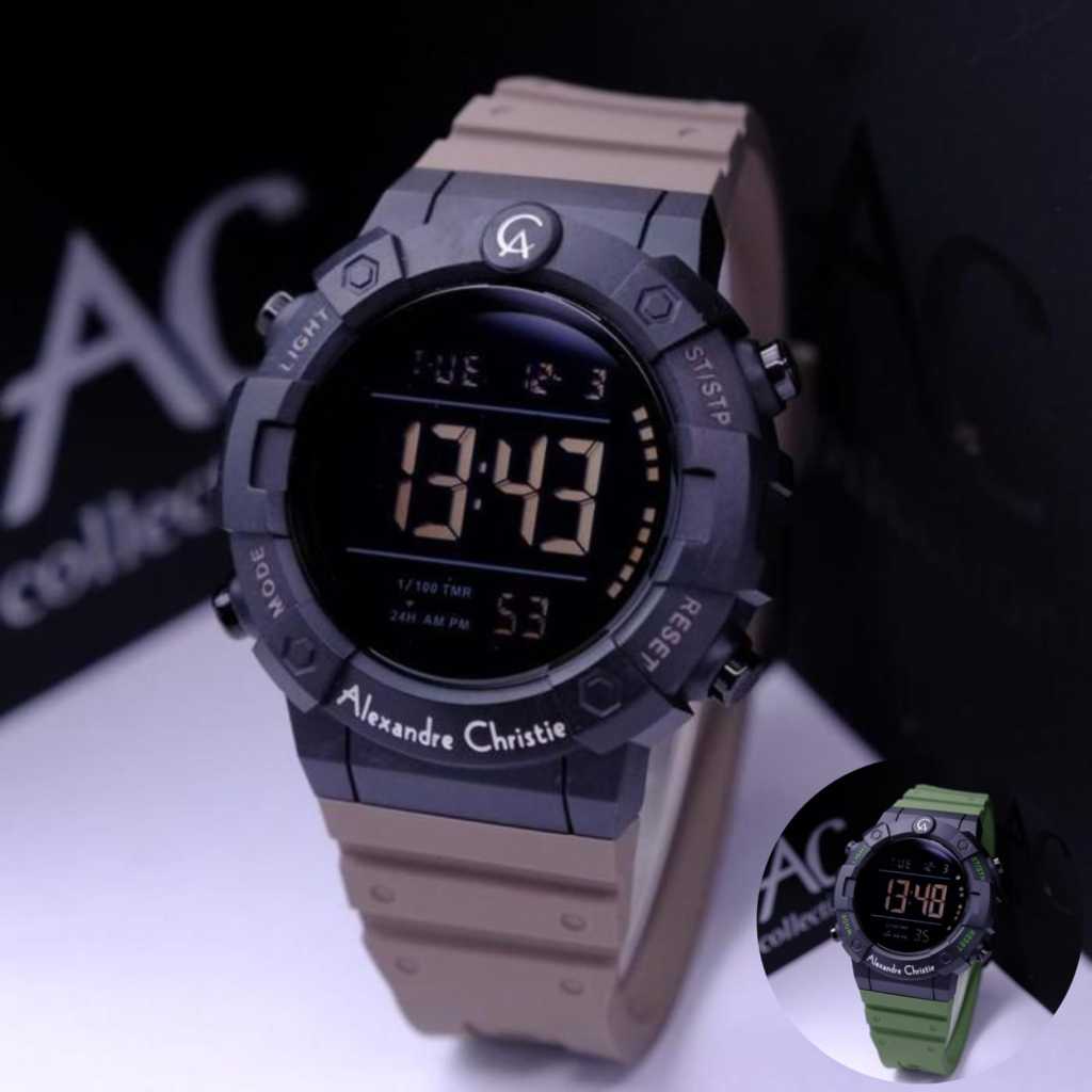 Jam Tangan Pria Alexandre Christie AC 9387 / AC 9388 Digital Original