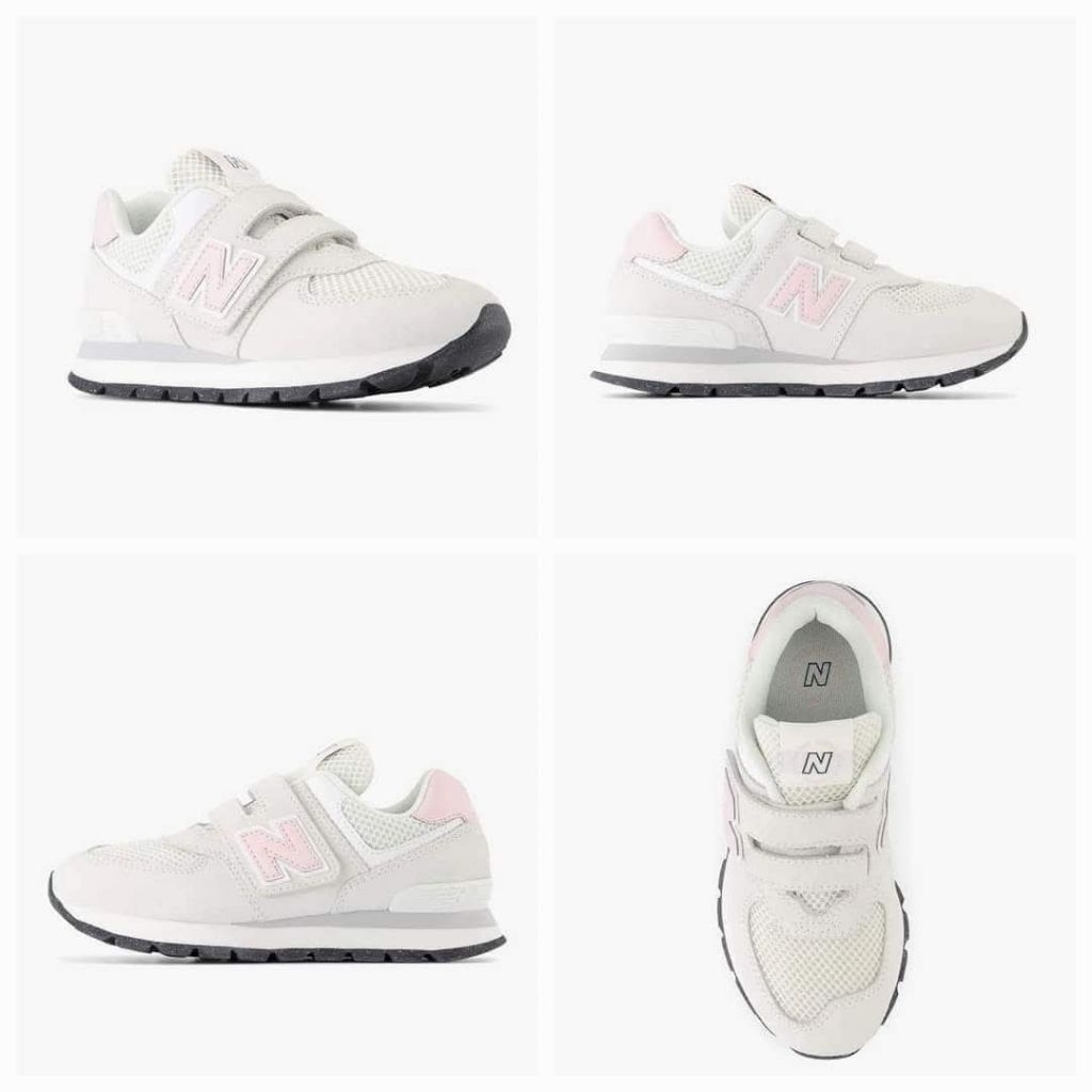 New Balance KIDS 574 Grey Blue Pink Sneakers Shoes NEWPV574NB1