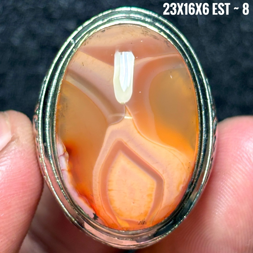 NATURAL BATU AKIK MOTIF LAM ALIF