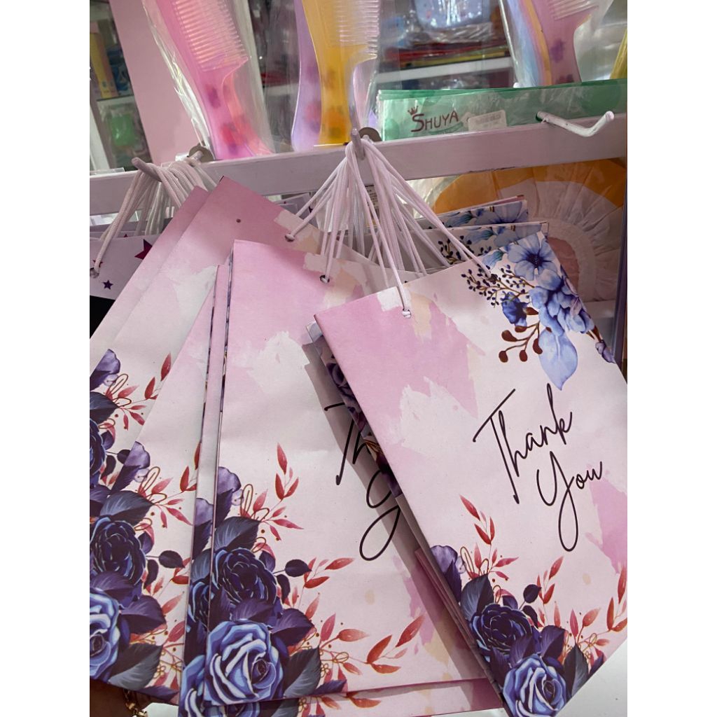 paper bag aesthetic pink thank you 20×25