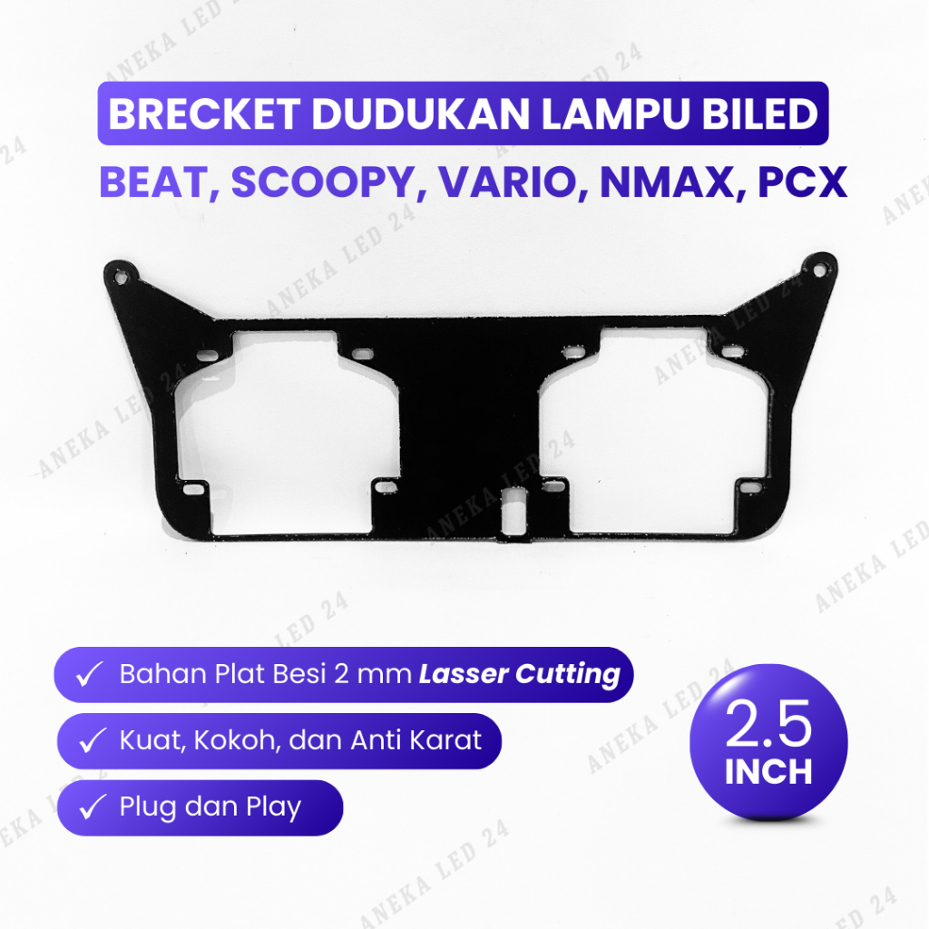 BREKET BRACKET DUDUKAN LAMPU BILED PROJIE 2,5 inch NEW VARIO 160 HID VARIO 125/150