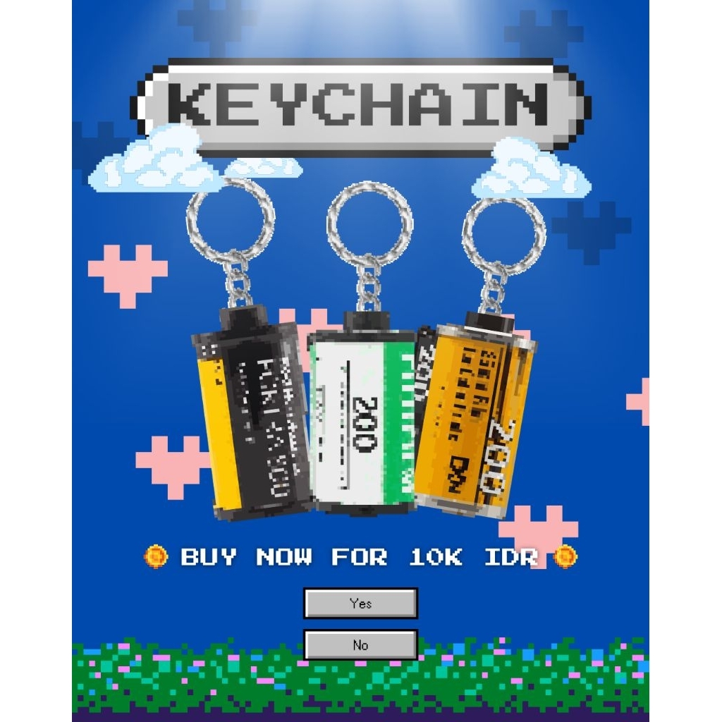 Gantungan kunci Roll Film Kodak Fujifilm | Film Roll keychain Kodak