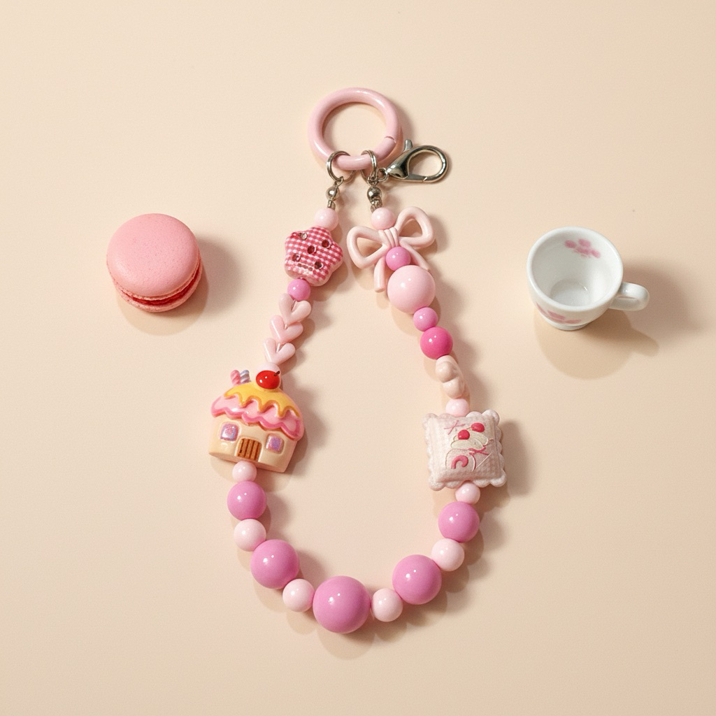 [PB7] Phone Strap Rainbow Pastel | Macaroon Color Series
