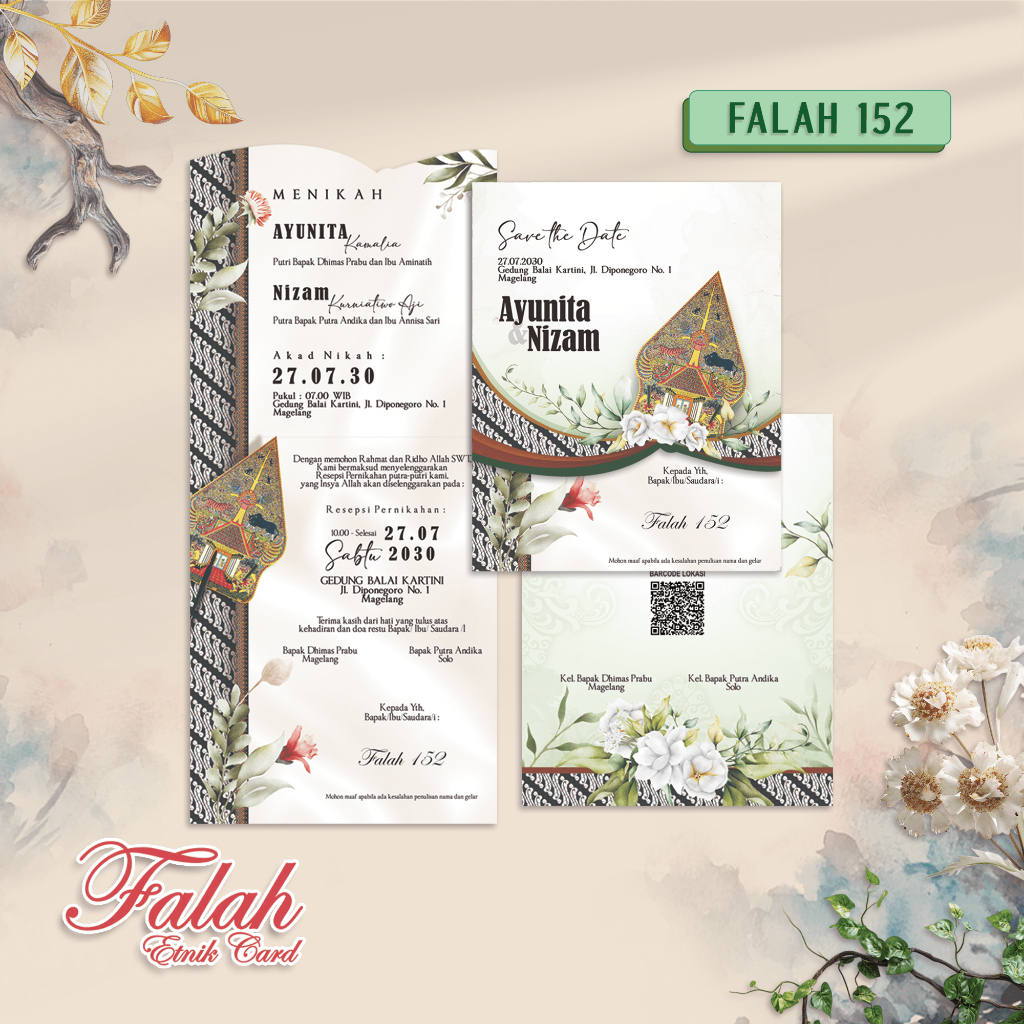 FALAH 152 - BLANKO UNDANGAN FALAH - BLANKO KOSONGAN MURAH