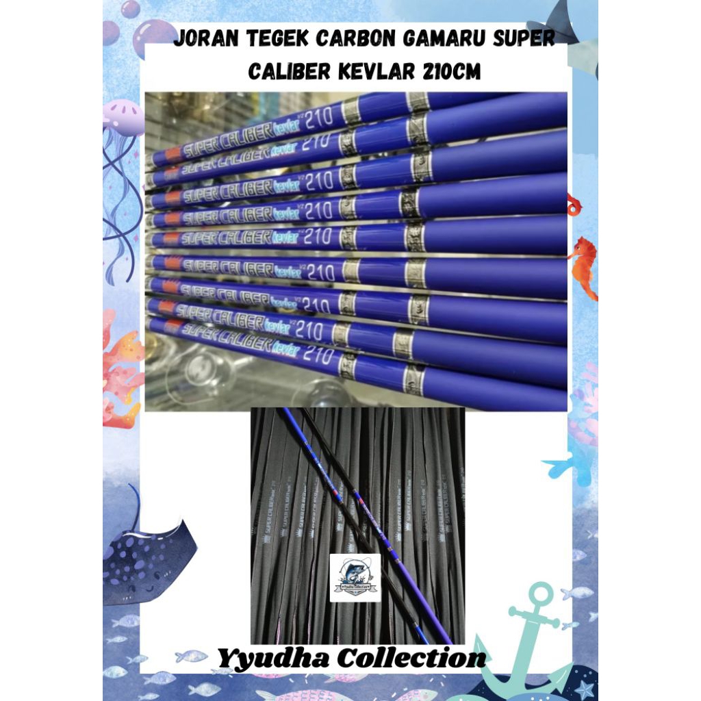 Tegek Gamaru Super Caliber Kevlar 210/ Joran Tegek Carbon Super Ringan