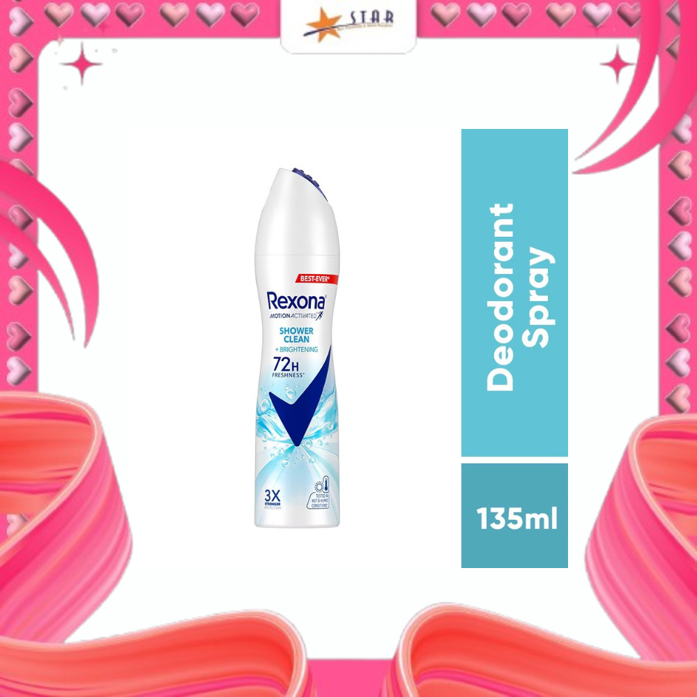 * STAR * REXONA DEO SPRAY SHOWER CLEAN 135ML