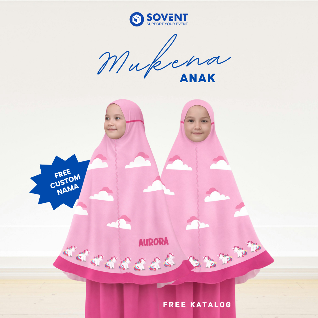 MUKENA ANAK MOESLIM | MUKENAH CUSTOM NAMA ANAK | MUKENA ANAK TRAVEL SET