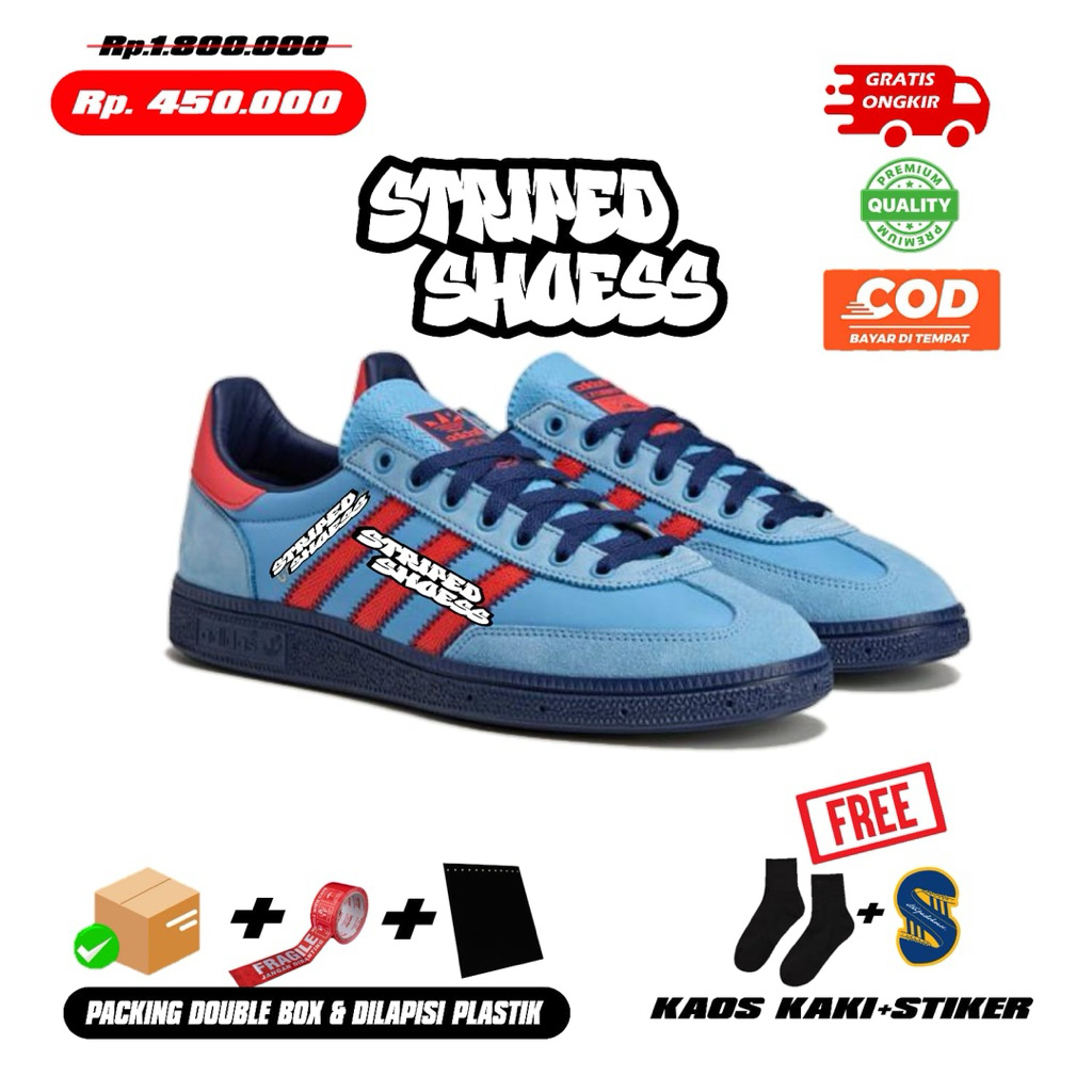 Sneakers Blue Manchester 100% Baru