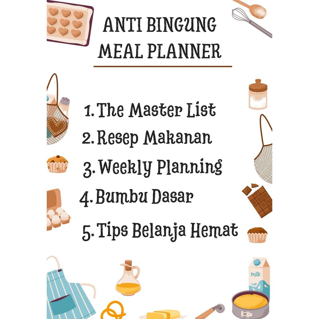 (E-BOOK) Anti Bingung Meal Planner: 30 Hari Menu Rumahan & Resep Takaran Sendok Lengkap