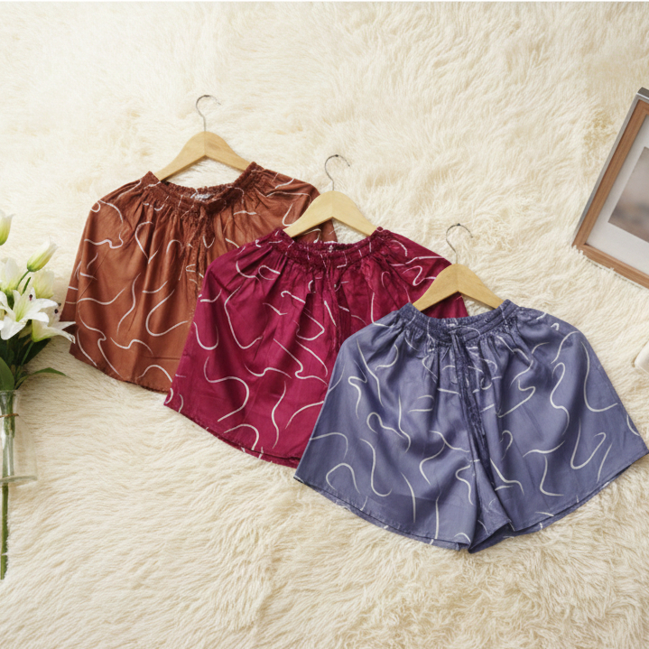 Celana Pendek Rayon Premium Bali Dingin Cewek Dan Cowok Hotpants Santai Kekinian Bawahan Tidur Nyama
