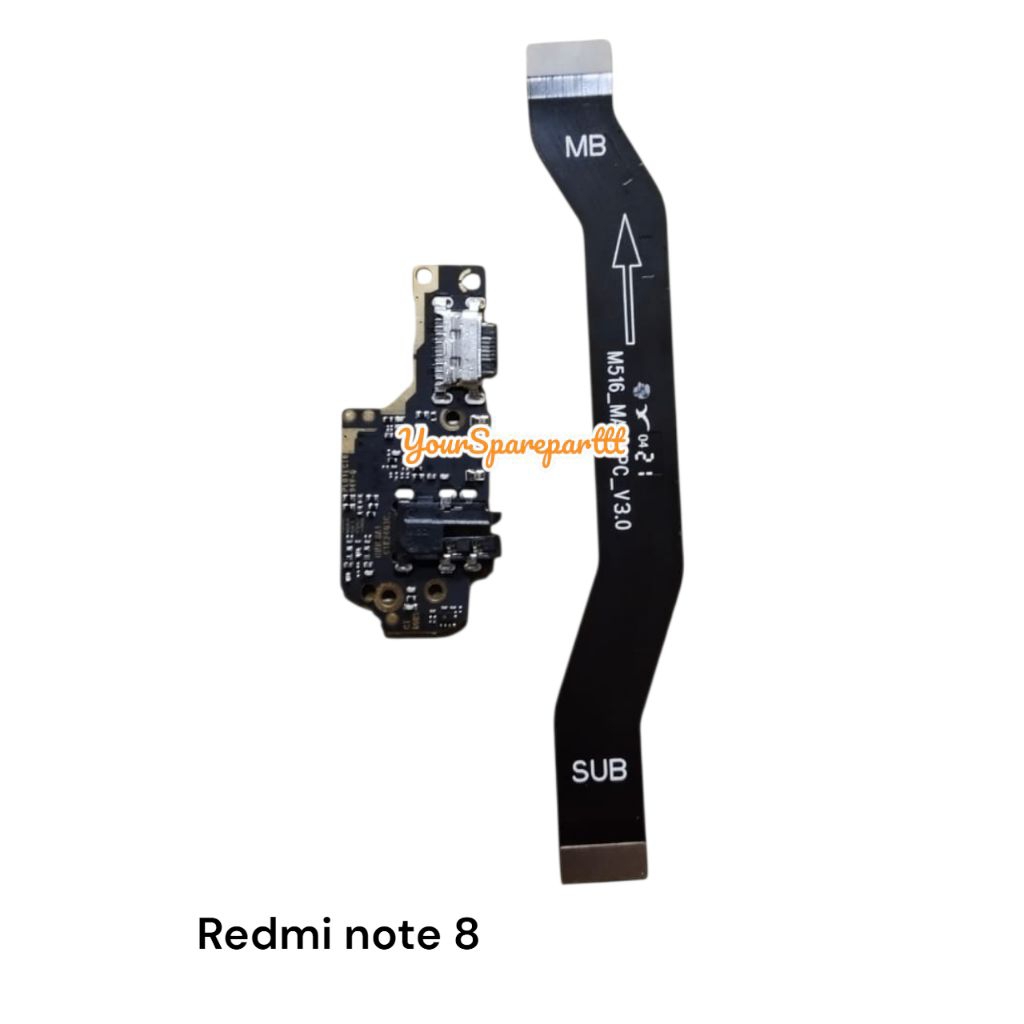 FLEXIBEL CHARGER REDMI NOTE 8 PAPAN CAS FULLSET IC + FLEXIBEL BOARD REDMI NOTE 8 SATU SET