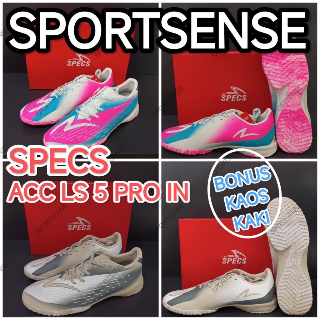 Sepatu Futsal Specs  Lightspeed 5 Pro IN Original Bonus Kaos Kaki