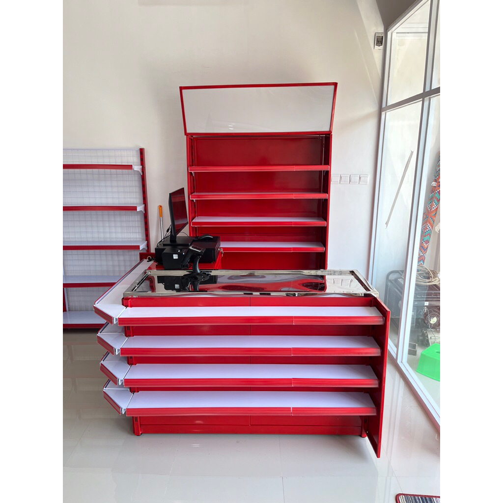 Jual Rak Minimarket Toko Modern | Gondola | Meja Kasir | Back Wall | Arsa Mart