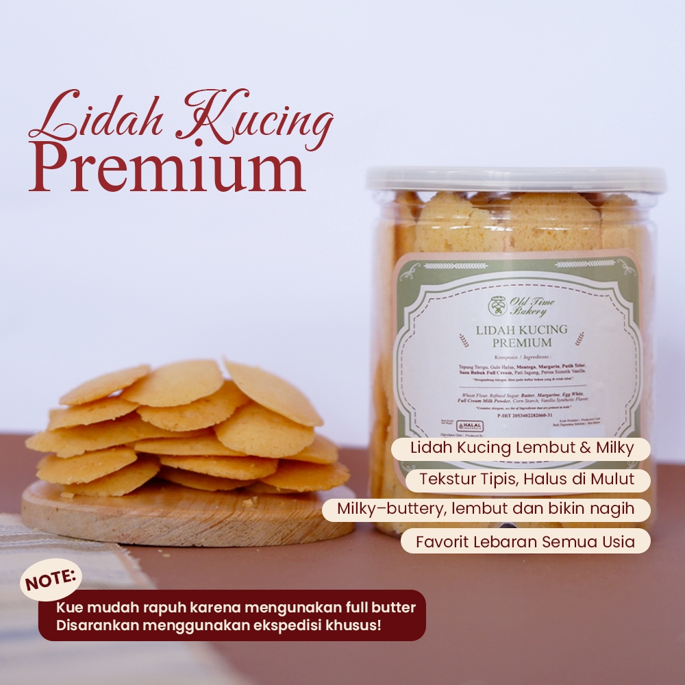 Old Time Bakery Lidah Kucing Premium 250 gr | Hampers Idul Fitri