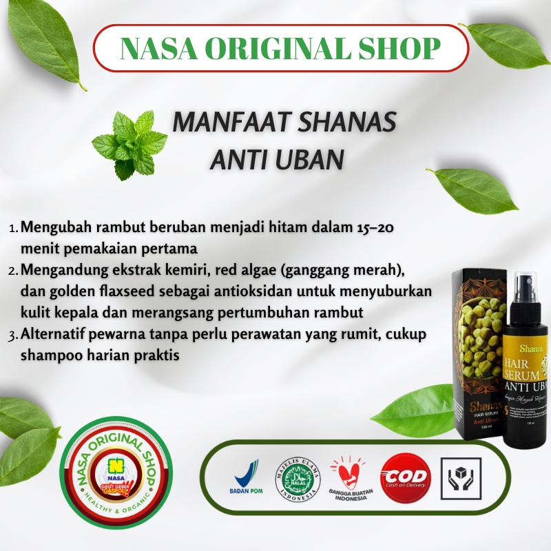Shanas Serum Rambut Anti Uban BPOM Atasi Rambut Beruban Original