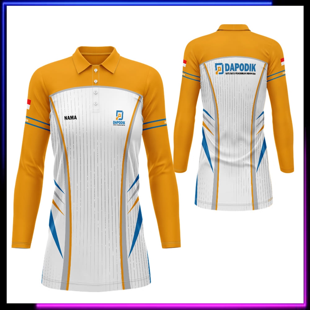 Tunik Dapodik / Kaos Wanita Operator Dapodik Lengan Panjang / Seragam Operator Sekolah