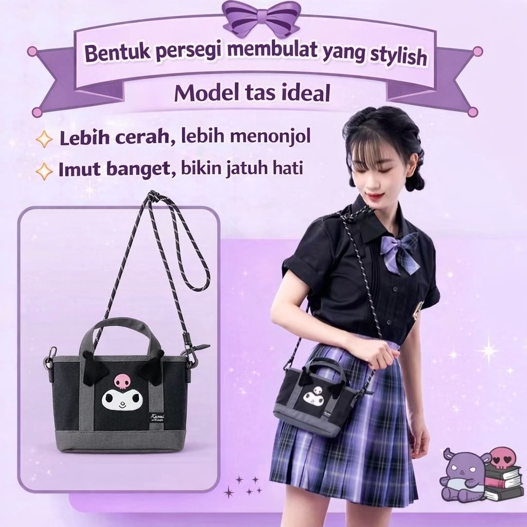 Tas Kuromi / Tas Slempang Pochacco Miniso / Tas Import Lucu Cinnamoroll / Tas Pochacco Lucu