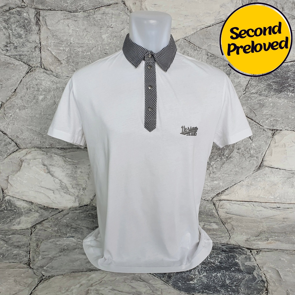 Baju Kaos Polo VERSACE JEANS - Size M sd L / LD 53 cm - Original - Used