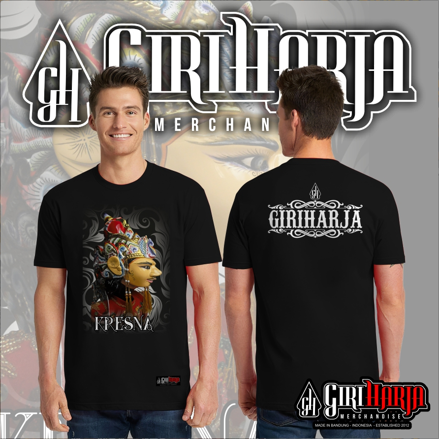 Kaos wayang golek Kresna / kaos Giri Harja / Kaos distro/ kaos tangan pendek