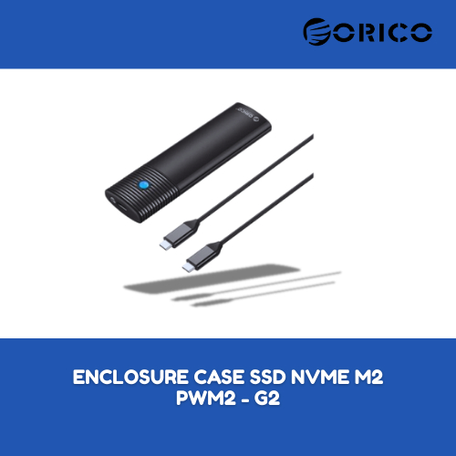 ORICO SSD Enclosure PWDM2-G2-BK-EP Dual Protocol 10Gbps Aluminium ABS Hitam
