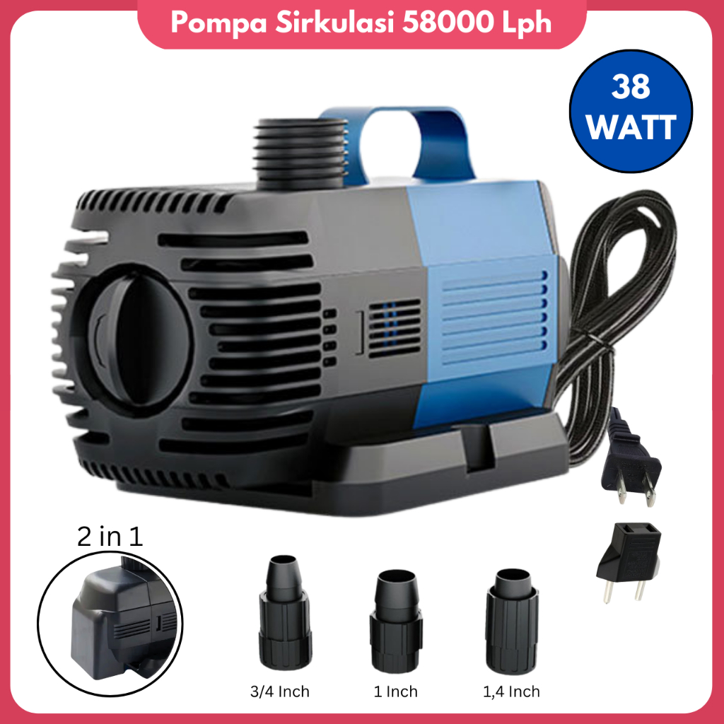 Pompa Celup Kolam SOBO 5800 Pompa Filter Kolam Ikan Pompa Sirkulasi Kolam Submersible Pump Low Watt