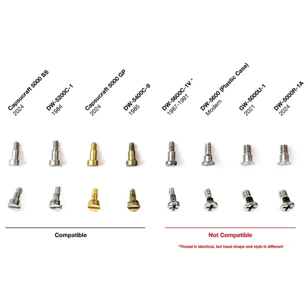 baut bezel g shock DW-5000C DW5000C first gen screw bezel