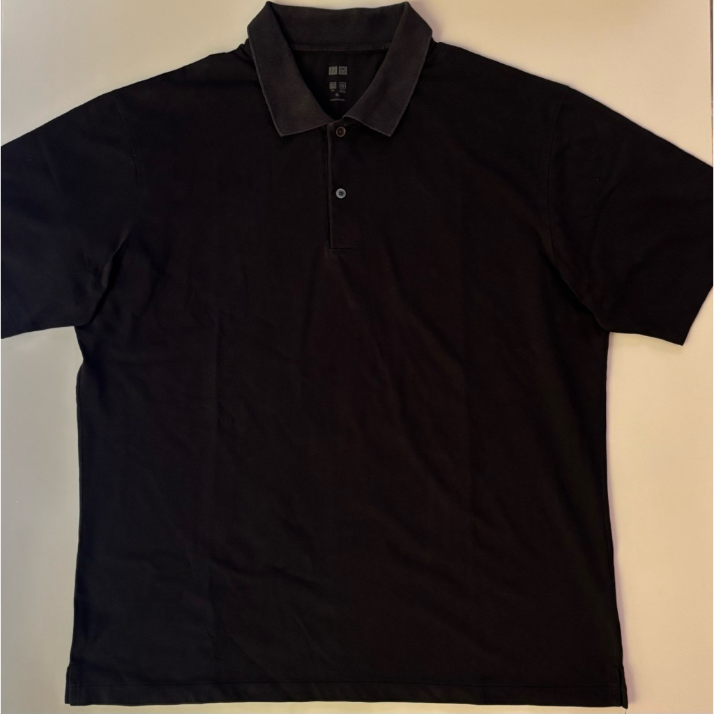 Polo Shirt Uniqlo Pria Original Hitam Polos