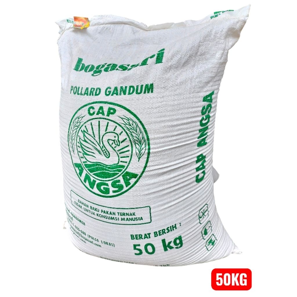 POLLARD GANDUM CAP ANGSA 1 ZAK @50KG // POLAR PAKAN TERNAK SERBAGUNA