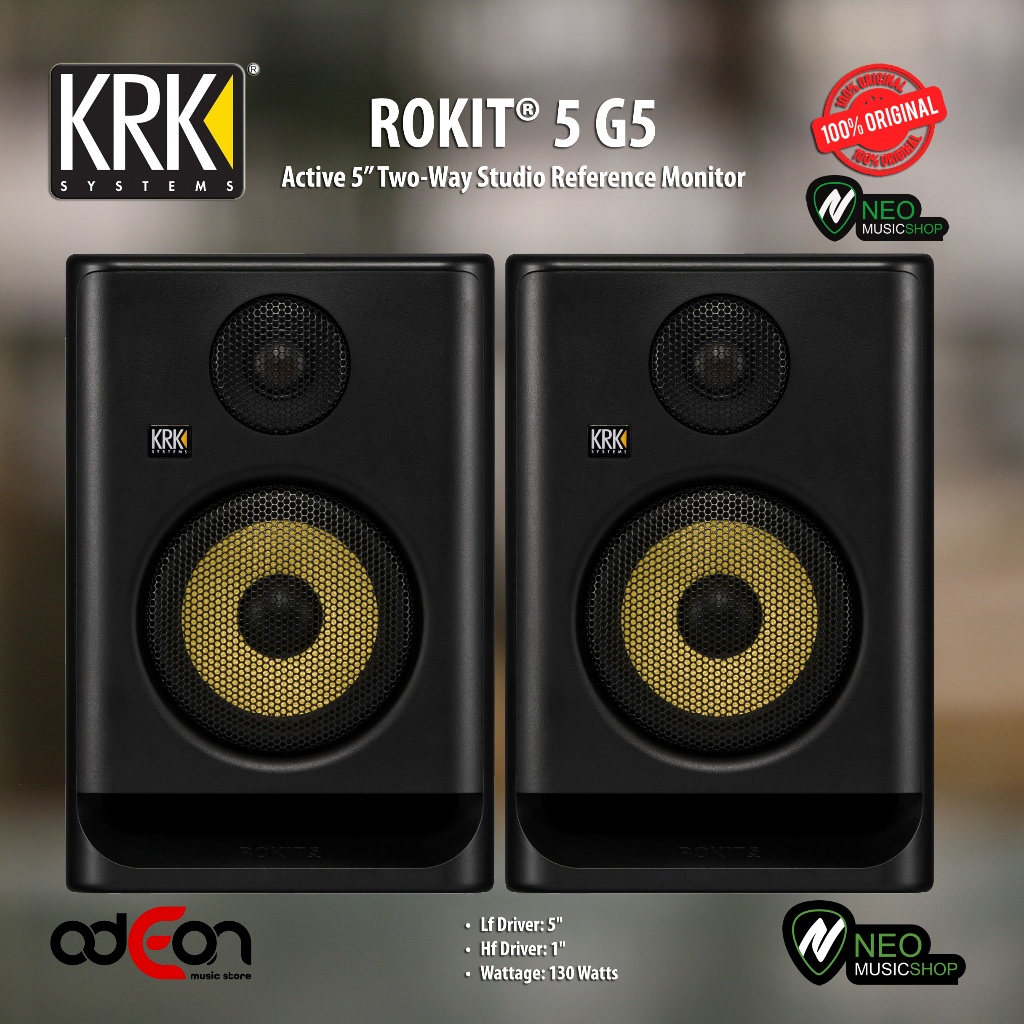 KRK Rokit 5 g5 Studio Monitor Generasi 5 Original Sepasang (pair)