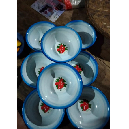 TERLARIS KOBOKAN/MANGKOK ENAMEL / MANGKOK SENG KEMBANG 20 CM