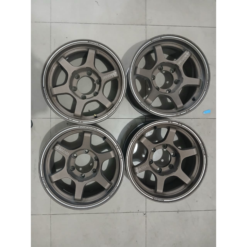 VELG MOBIL BEKAS RAYS TE37 RING 16 LEBAR 8 PCD 6X139,7 ET15 BRONZE